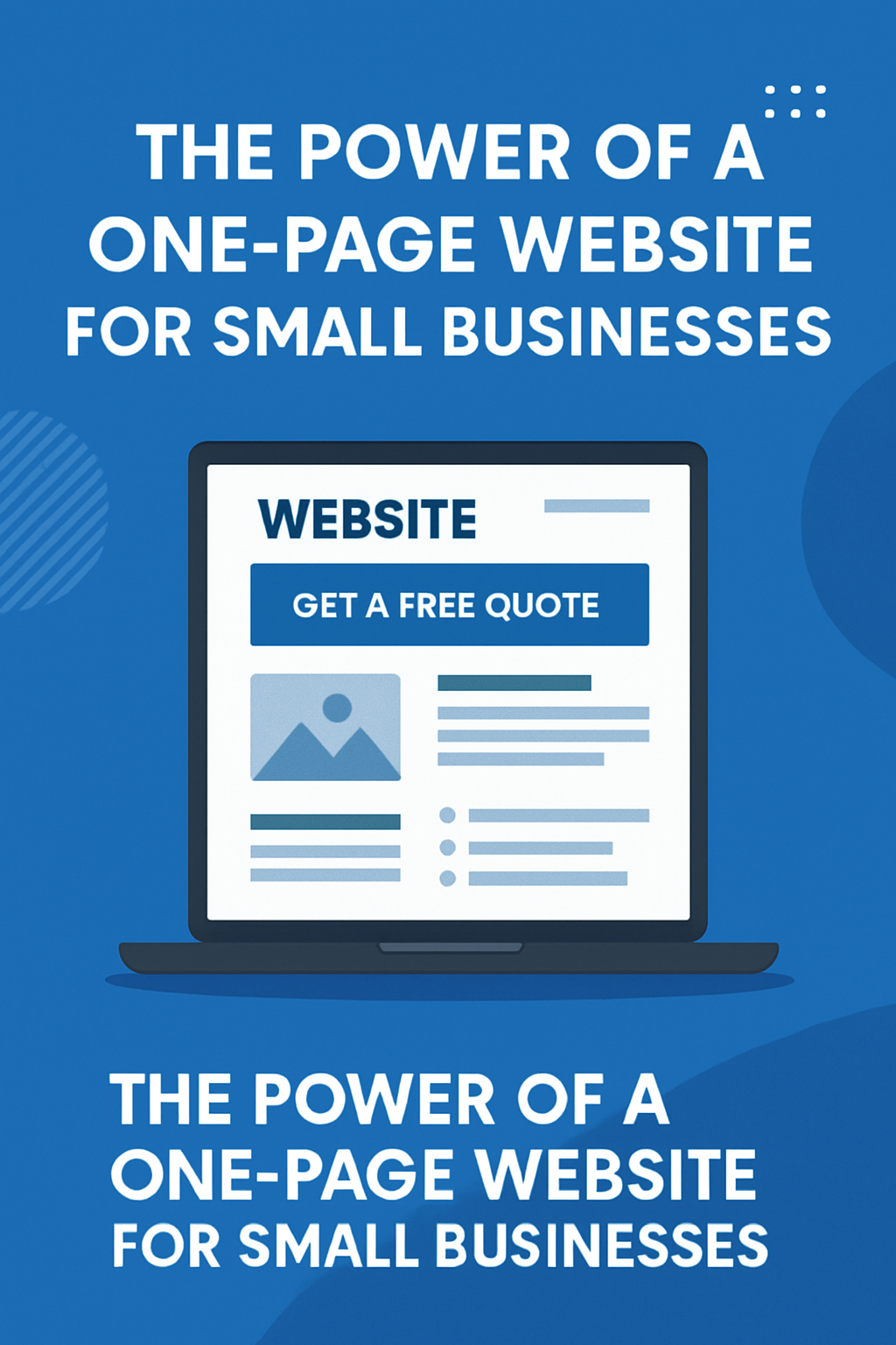 The Power of a 1 Page Website