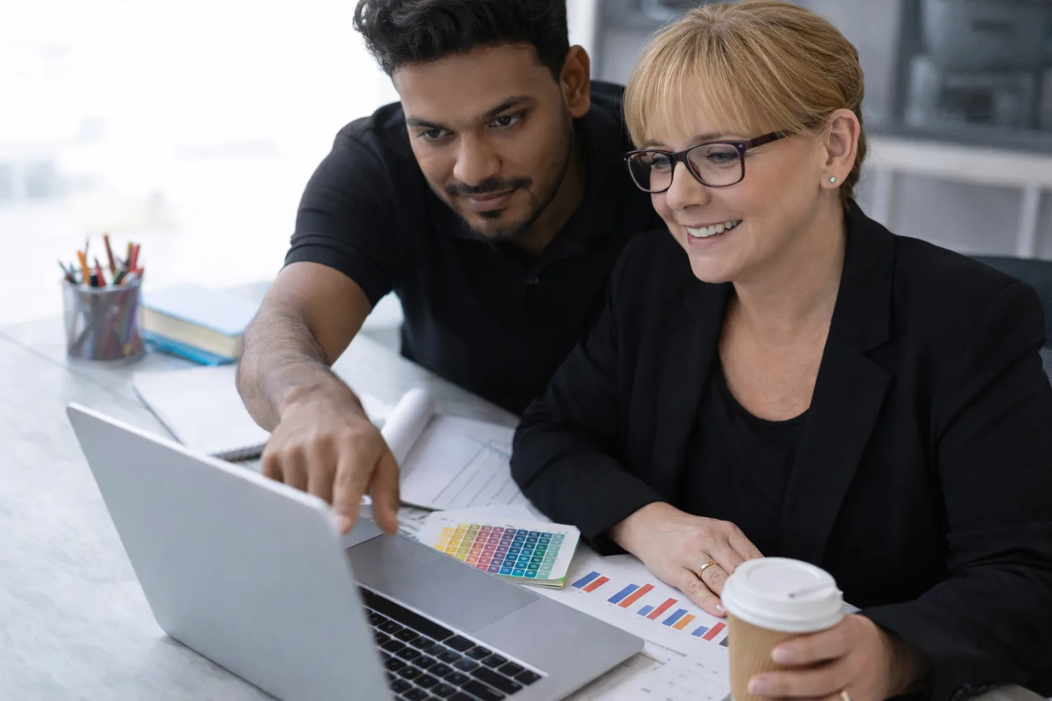 Team Working on Website